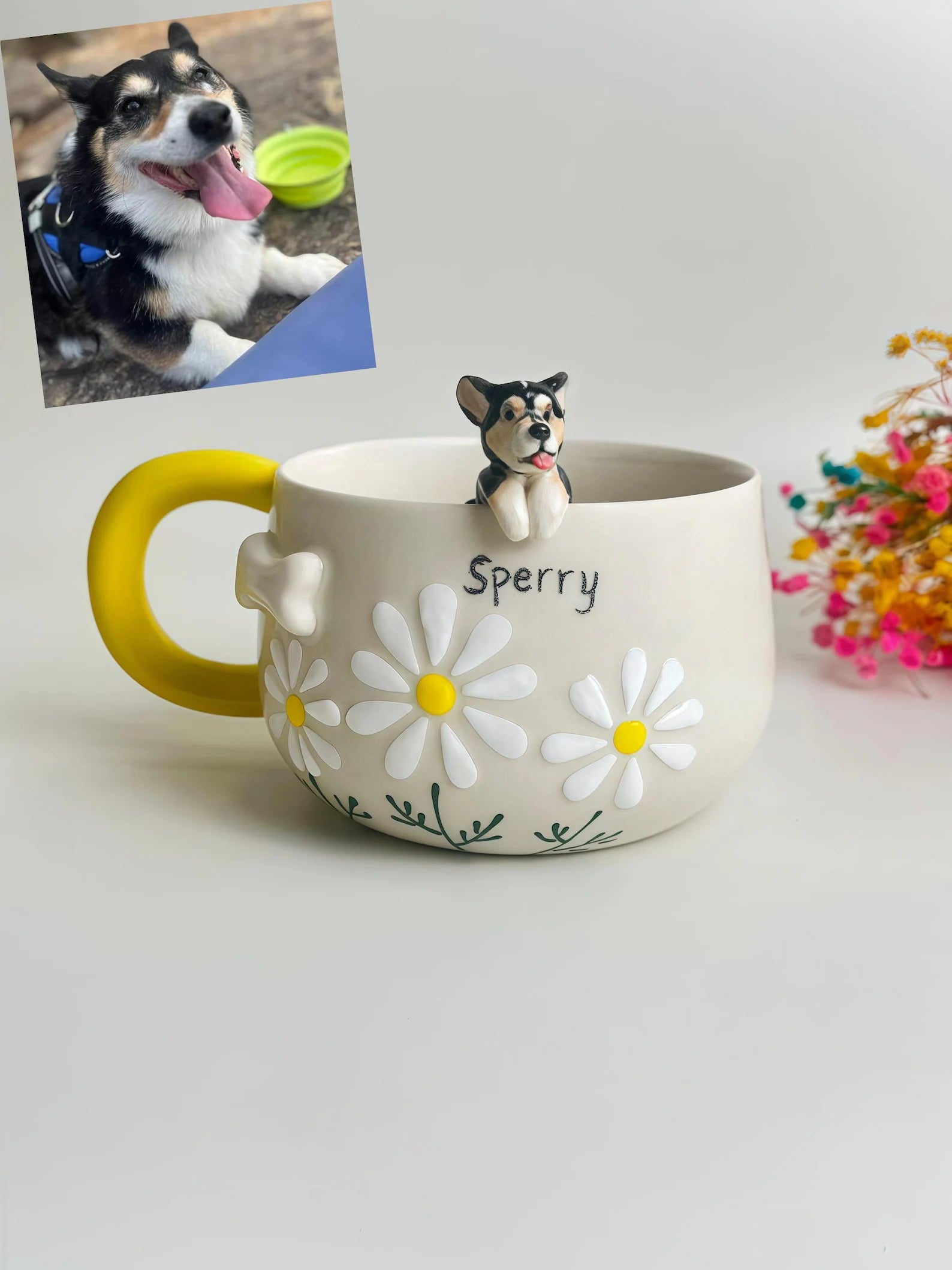 Personalized pet mug custom pet mug ceramic peekaboo mug/hidden animal coffee mug/Custom Cat and Dog Ceramic Mug/Gift For Dog Owner/dog mug