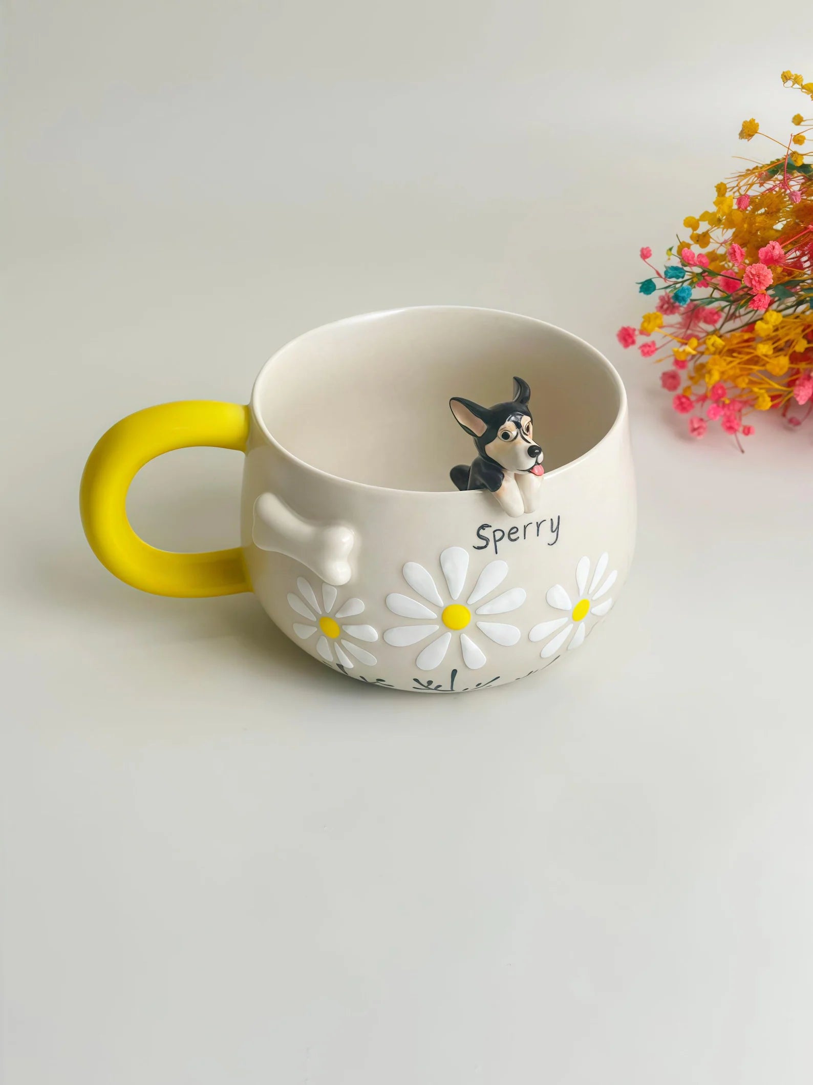 Personalized pet mug custom pet mug ceramic peekaboo mug/hidden animal coffee mug/Custom Cat and Dog Ceramic Mug/Gift For Dog Owner/dog mug