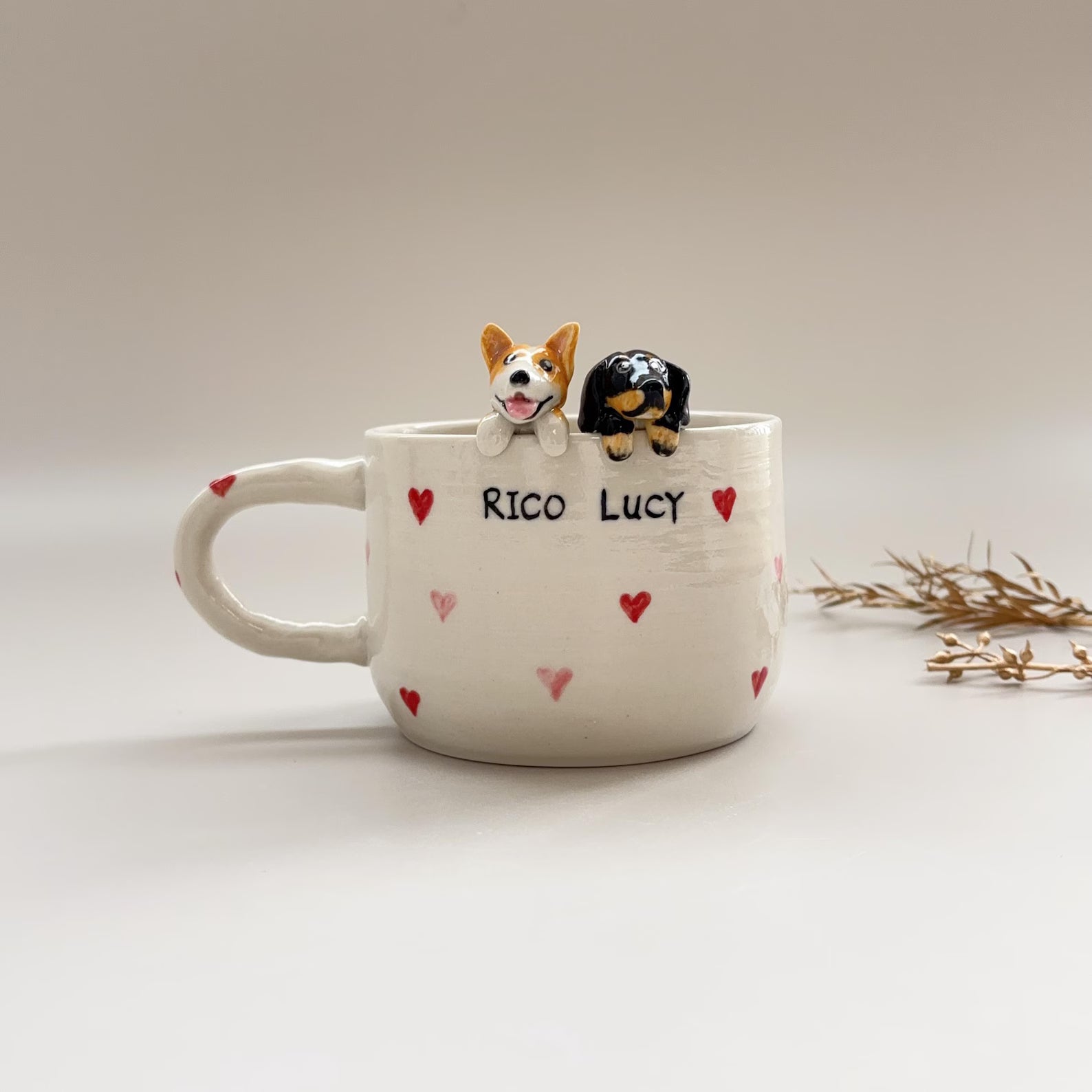 Personalized Pet Mug Custom Mug Pet idea Handmade Coffee Mug Gift for Pet Owner Cute Dog Cappuccino Mug Hidden Animal Mug peekaboo mug