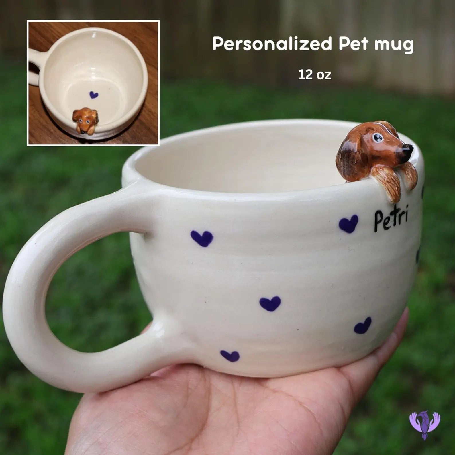 Personalized Pet Portrait Mug: Handmade Ceramic Dog & Cat Lover Gift