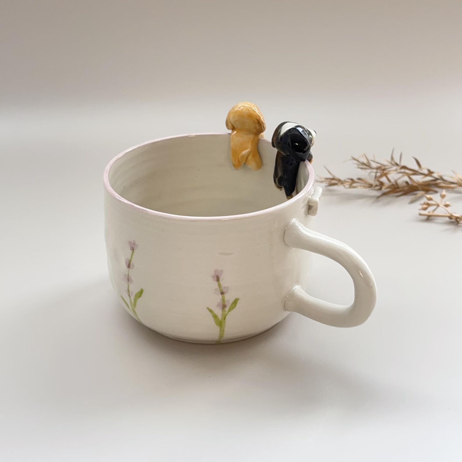 Personalized Pet Mug Custom Mug Pet idea Handmade Coffee Mug Gift for Pet Owner Cute Dog Cappuccino Mug Hidden Animal Mug peekaboo mug