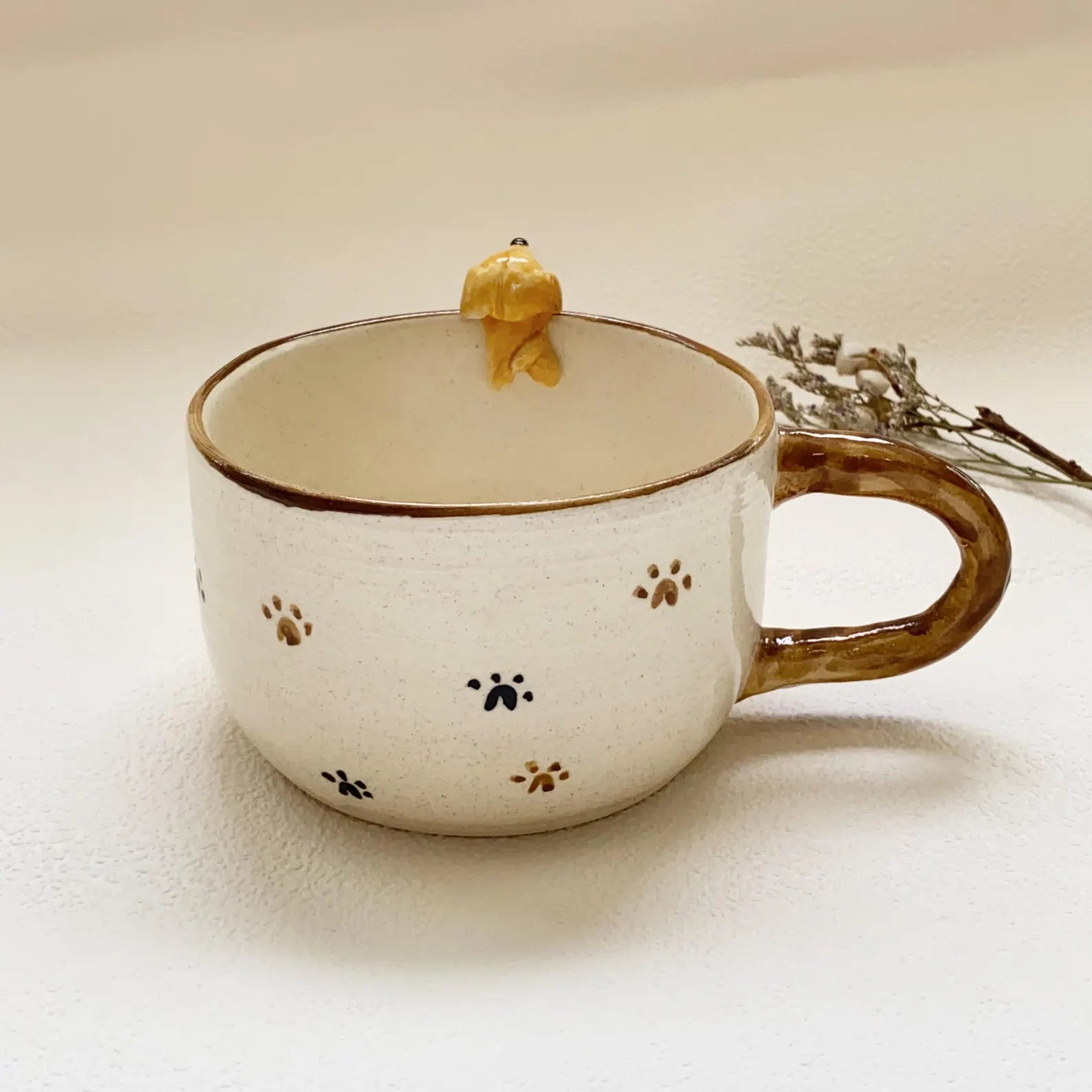 Personalized Pet Mug Custom Pet Cup, Ceramic Peekaboo Mug, Creative Handmade Coffee Mug with 3D Dog/Cat Design, Handcrafted Ceramic Cup