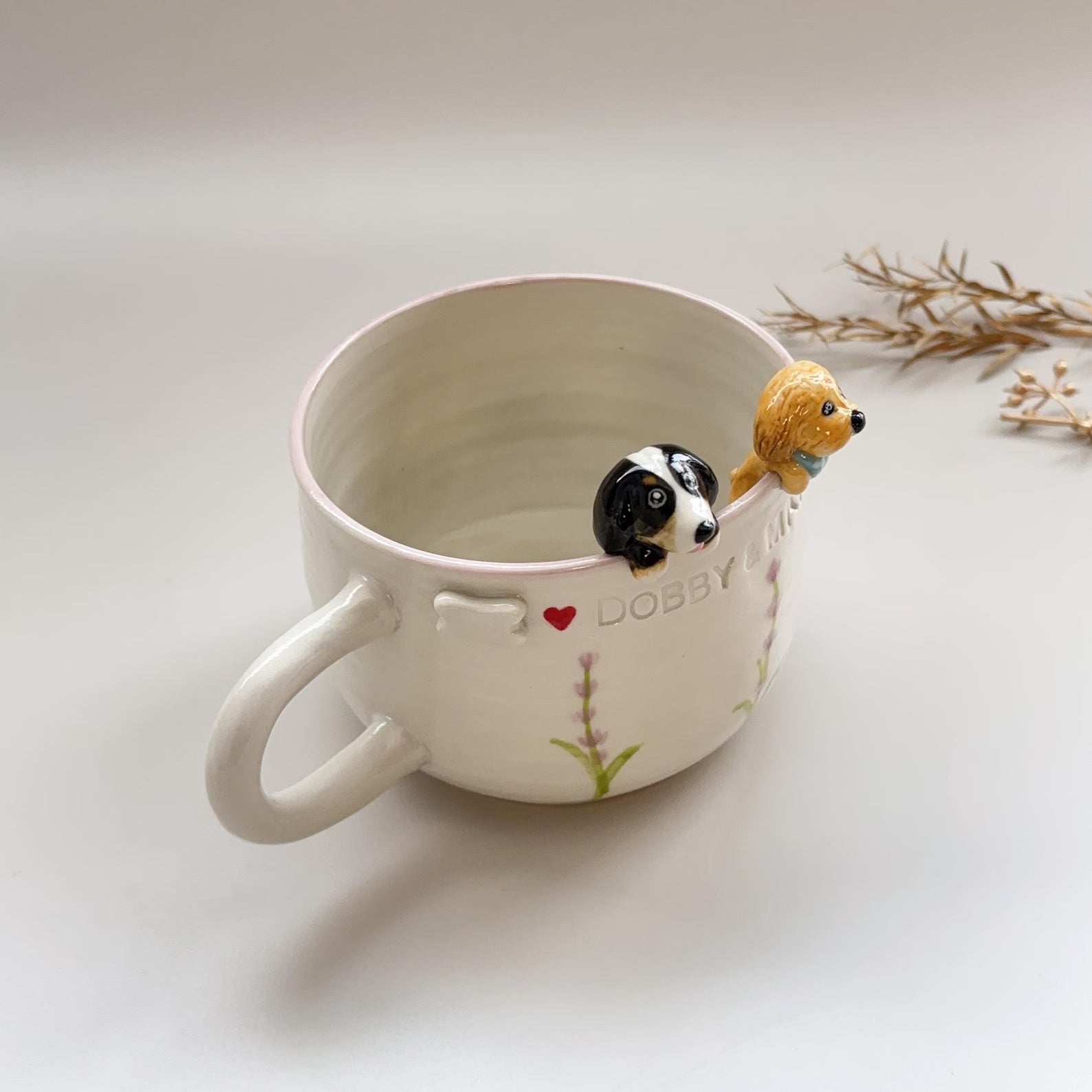 Personalized Pet Mug Custom Mug Pet idea Handmade Coffee Mug Gift for Pet Owner Cute Dog Cappuccino Mug Hidden Animal Mug peekaboo mug