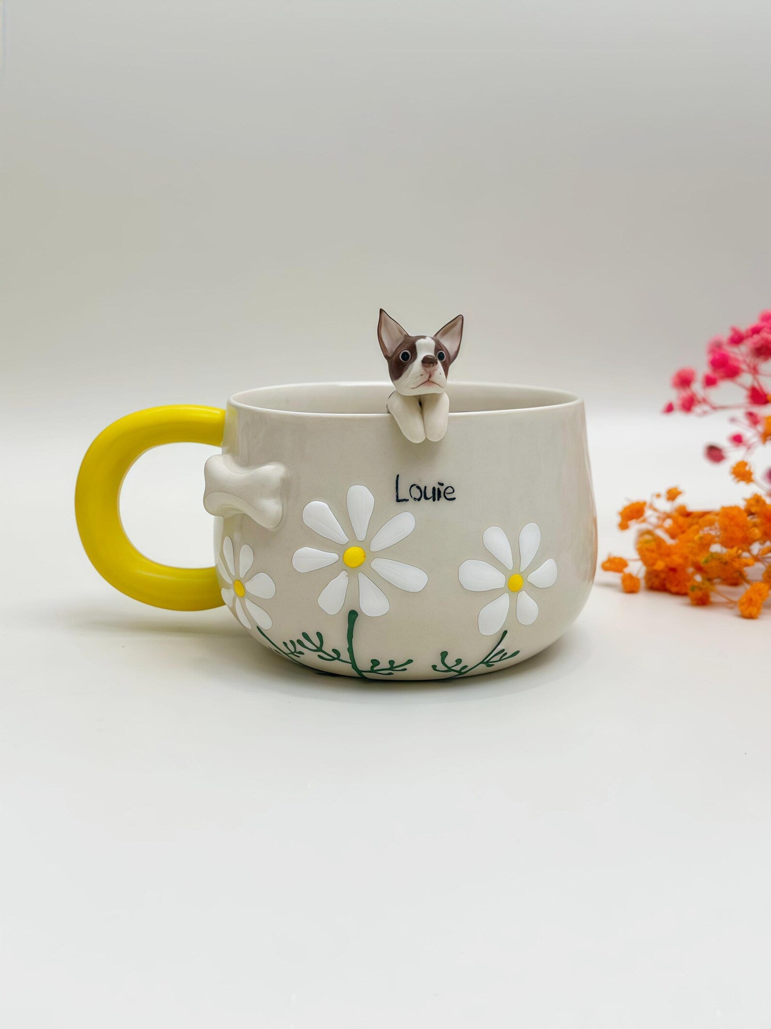 Personalized pet mug custom pet mug ceramic peekaboo mug/hidden animal coffee mug/Custom Cat and Dog Ceramic Mug/Gift For Dog Owner/dog mug