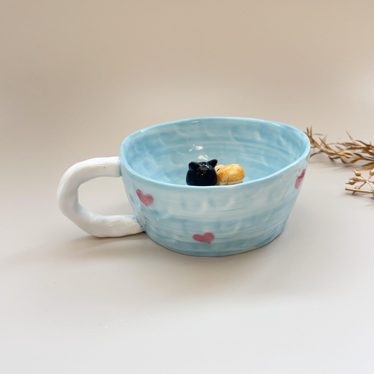 Pet Mug Custom Your idea Handmade Coffee Mug Birthday Gift for Pet Owner Family Gift/Hidden Animal Mug/Custom Cat and Dog Ceramic Mug