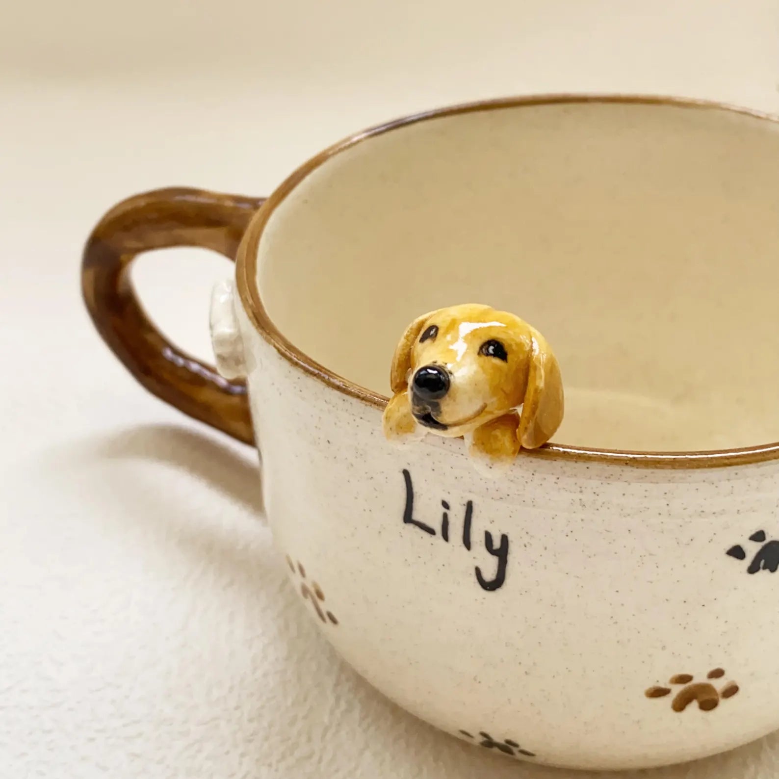 Personalized Pet Mug Custom Pet Cup, Ceramic Peekaboo Mug, Creative Handmade Coffee Mug with 3D Dog/Cat Design, Handcrafted Ceramic Cup