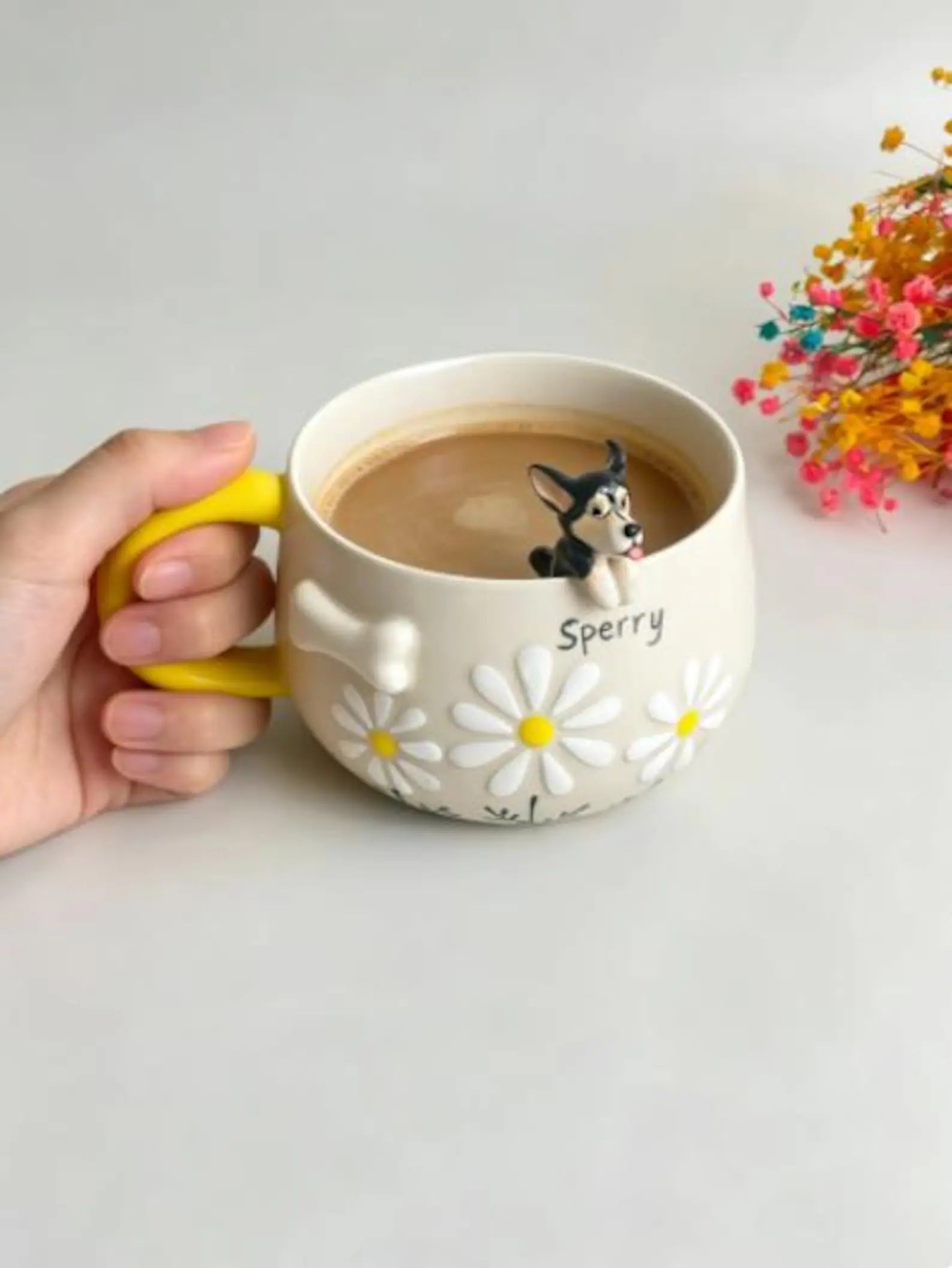 Personalized pet mug custom pet mug ceramic peekaboo mug/hidden animal coffee mug/Custom Cat and Dog Ceramic Mug/Gift For Dog Owner/dog mug