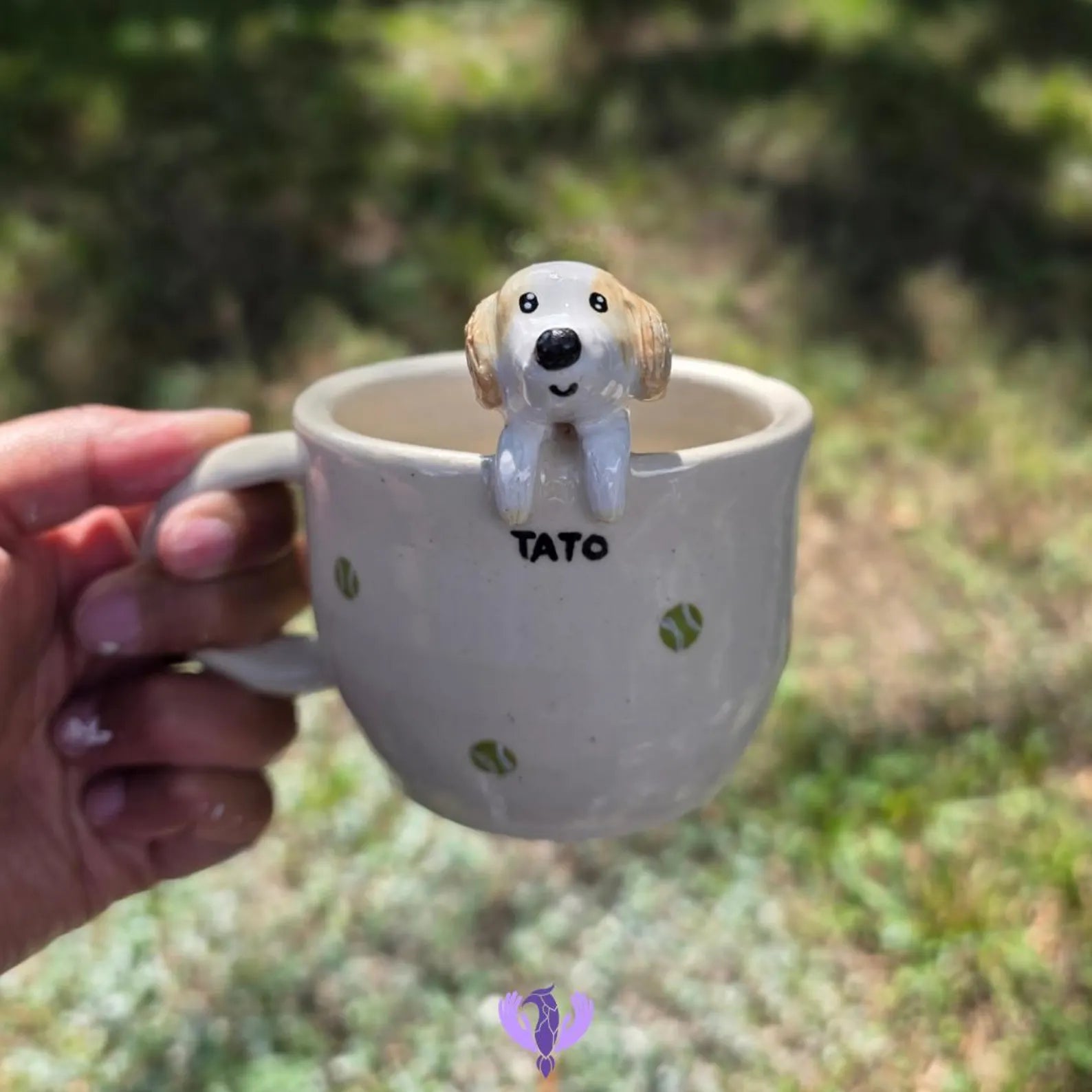 Personalized Pet Portrait Mug: Handmade Ceramic Dog & Cat Lover Gift