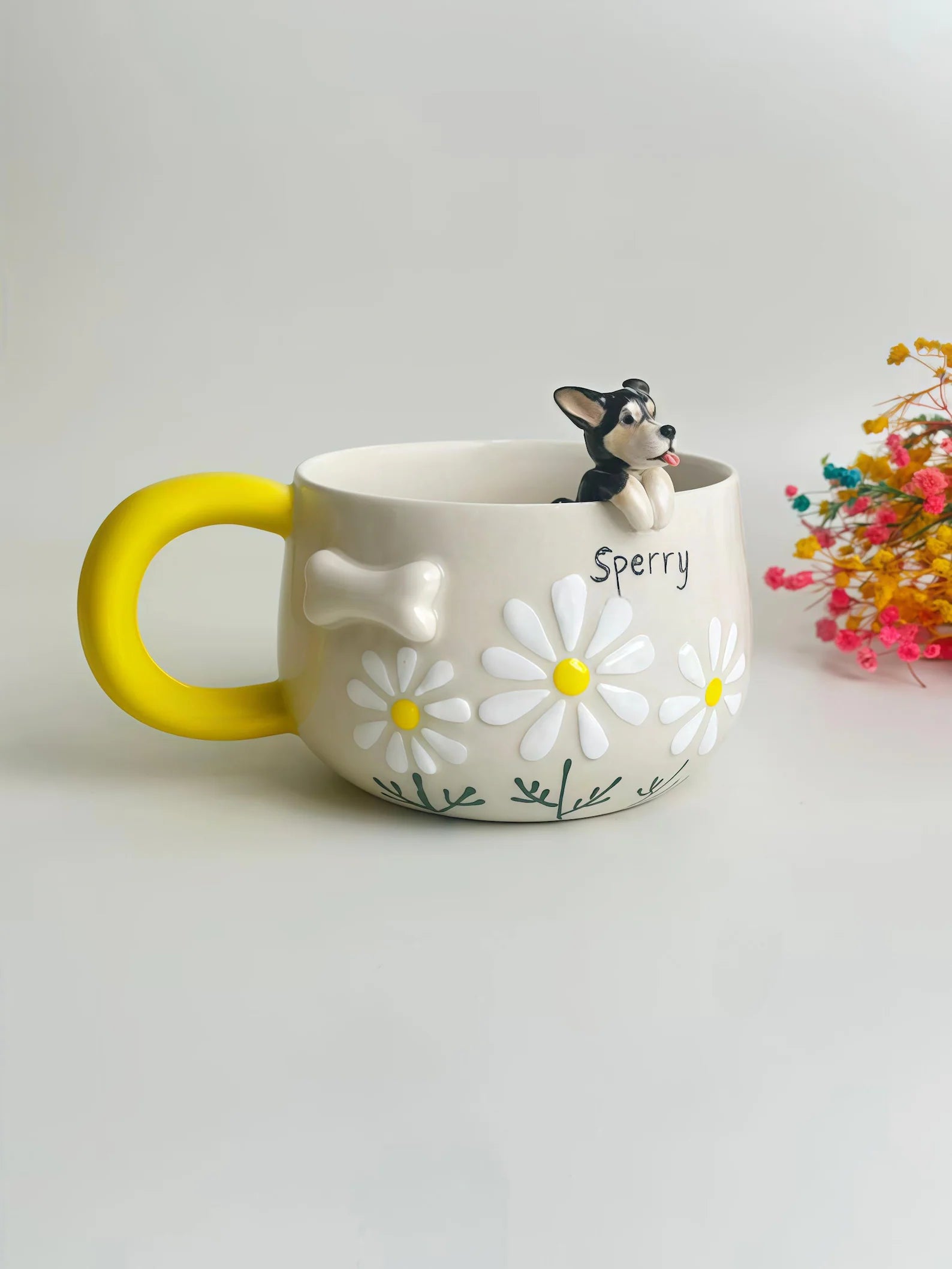 Personalized pet mug custom pet mug ceramic peekaboo mug/hidden animal coffee mug/Custom Cat and Dog Ceramic Mug/Gift For Dog Owner/dog mug