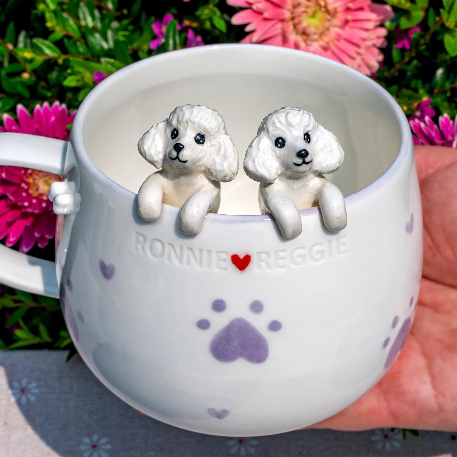 Custom Pet Mug with 3D Dog/Cat Figure Handmade Ceramic Mug Peekaboo Pet Mug Memorial Gift for Pet Lovers Personalized Pet Mug Coffee Cup
