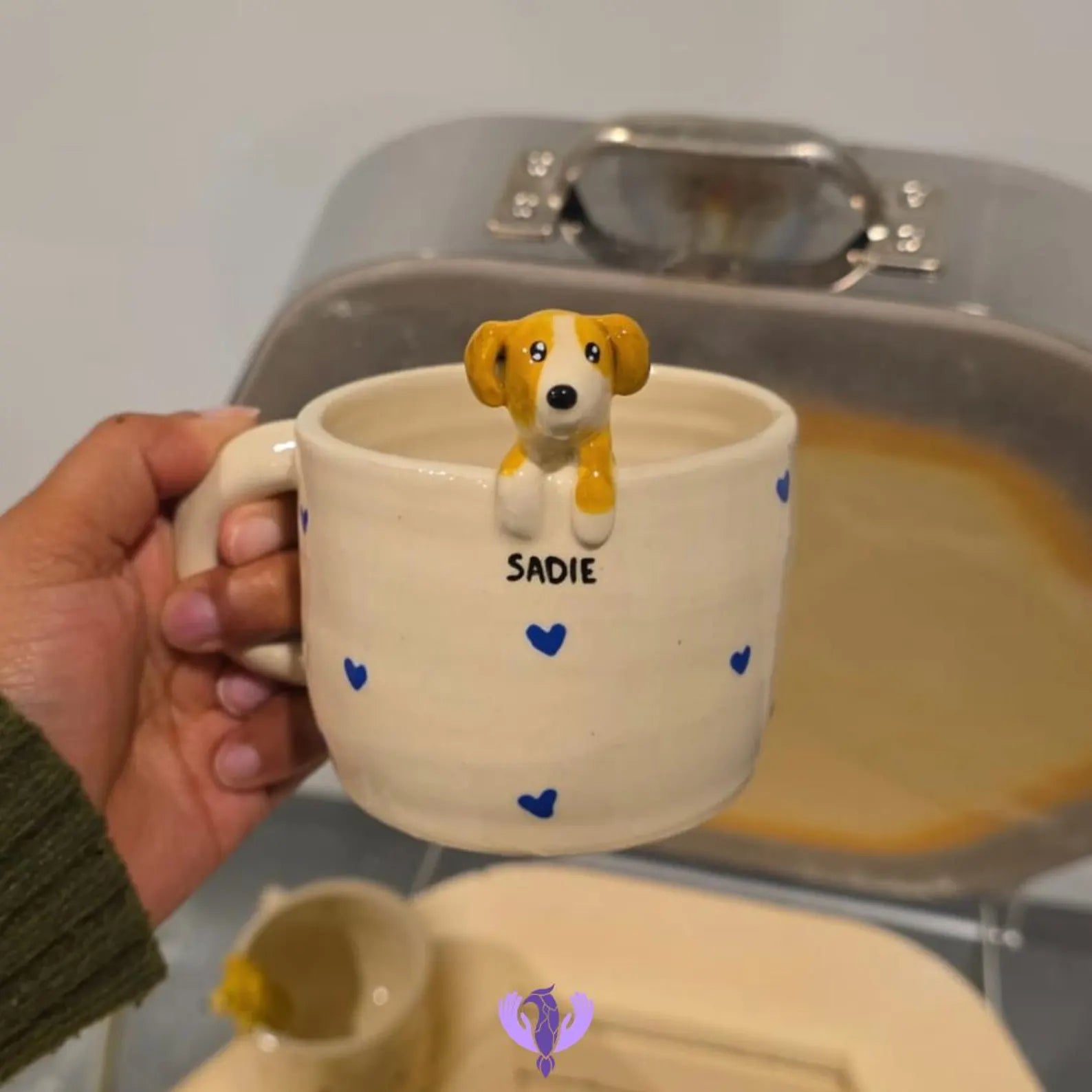 Personalized Pet Portrait Mug: Handmade Ceramic Dog & Cat Lover Gift