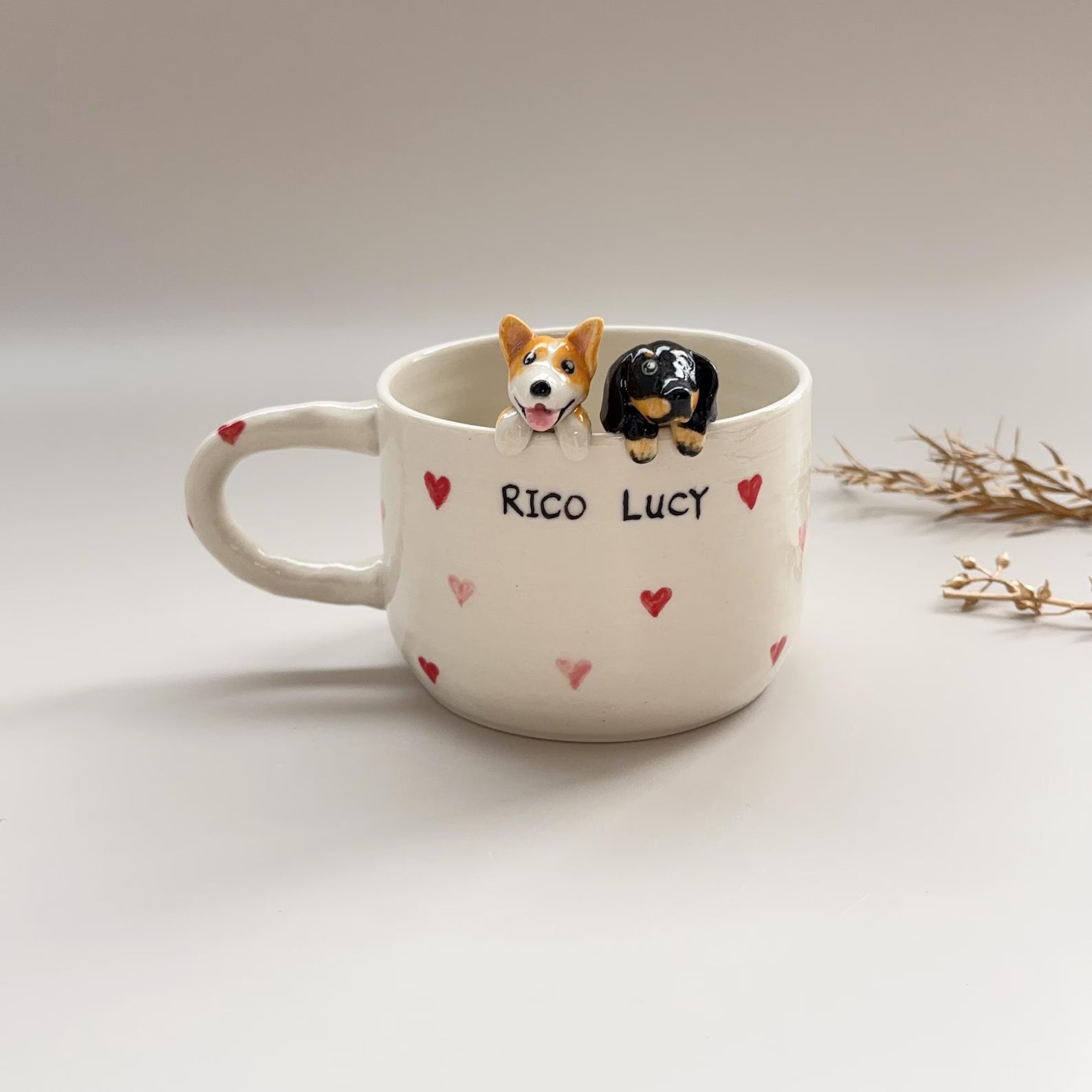 Personalized Pet Mug Custom Mug Pet idea Handmade Coffee Mug Gift for Pet Owner Cute Dog Cappuccino Mug Hidden Animal Mug peekaboo mug