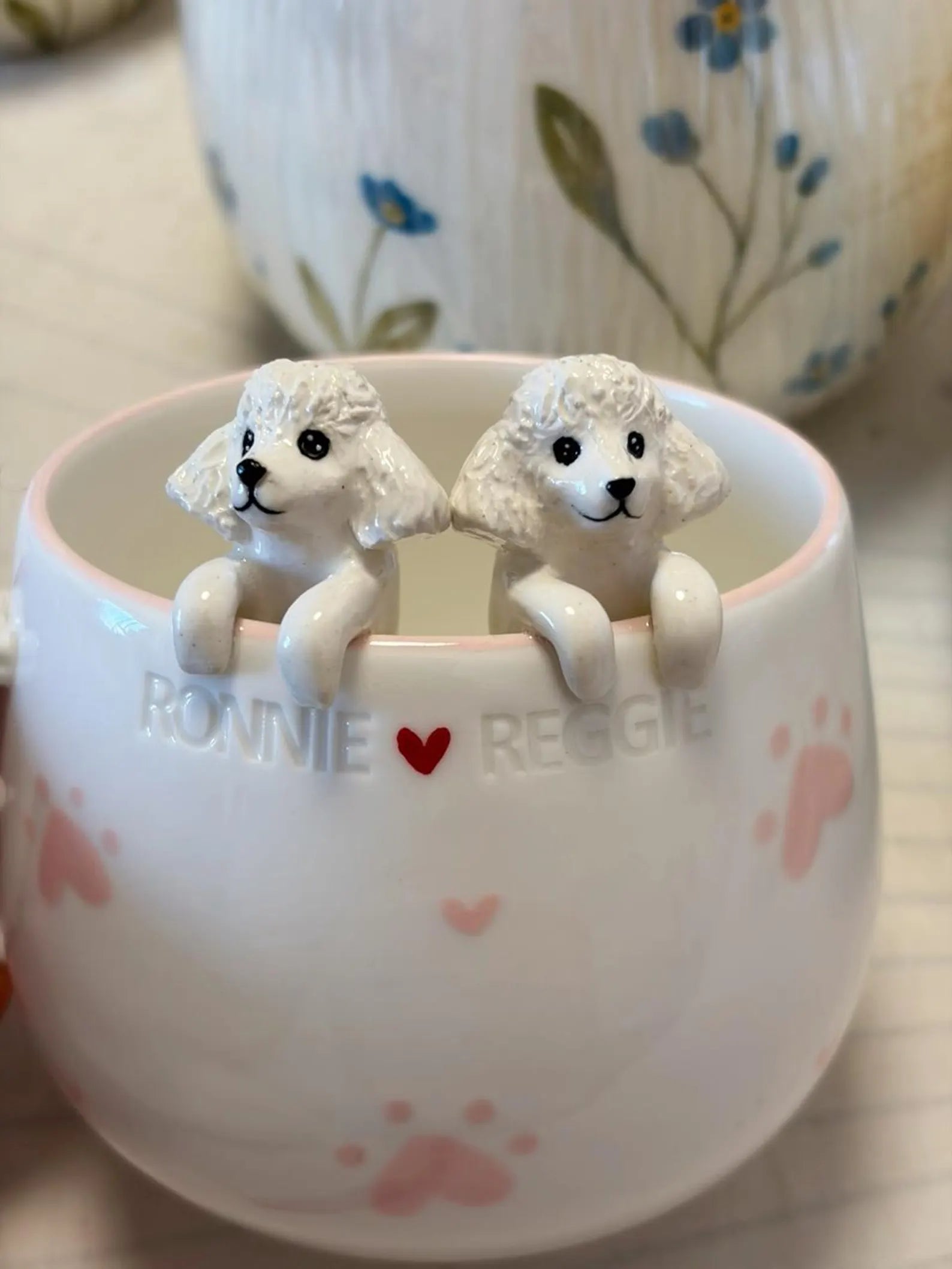 Custom Pet Mug with 3D Dog/Cat Figure Handmade Ceramic Mug Peekaboo Pet Mug Memorial Gift for Pet Lovers Personalized Pet Mug Coffee Cup