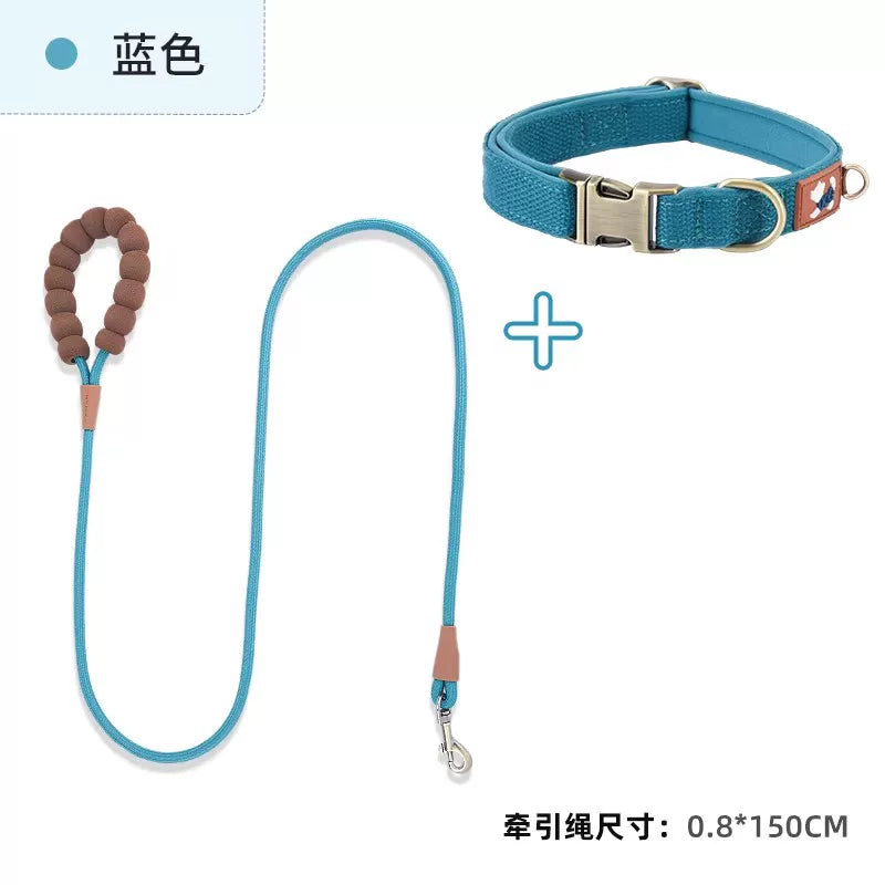 Dog collar can be engraved collar Pet dog neck collar Walking dog collar Large, medium and small dogs go out special anti-lost