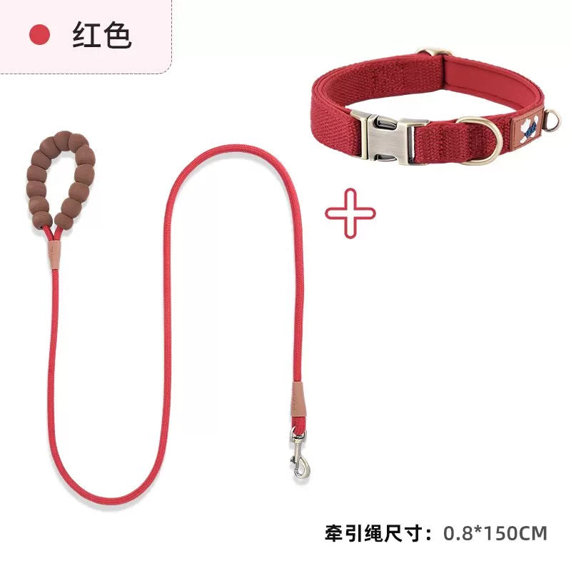 Dog collar can be engraved collar Pet dog neck collar Walking dog collar Large, medium and small dogs go out special anti-lost