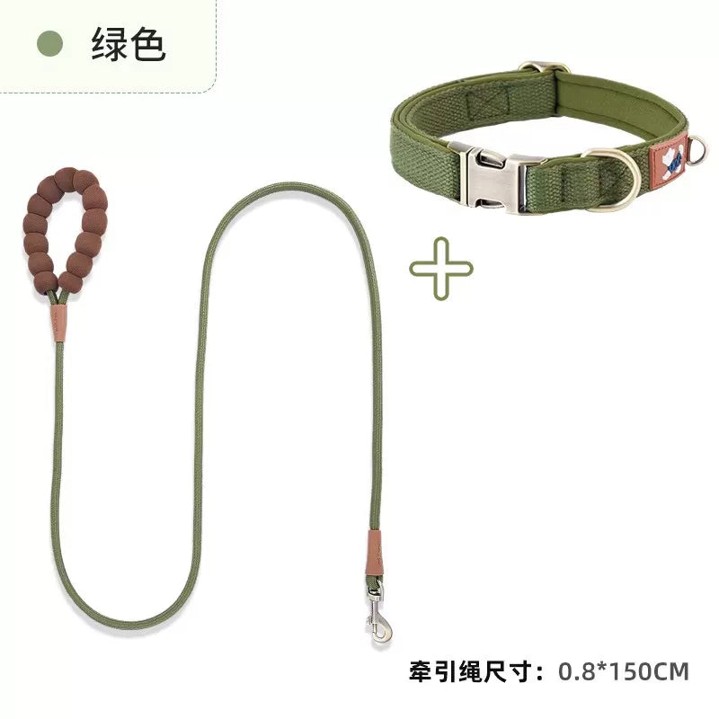 Dog collar can be engraved collar Pet dog neck collar Walking dog collar Large, medium and small dogs go out special anti-lost