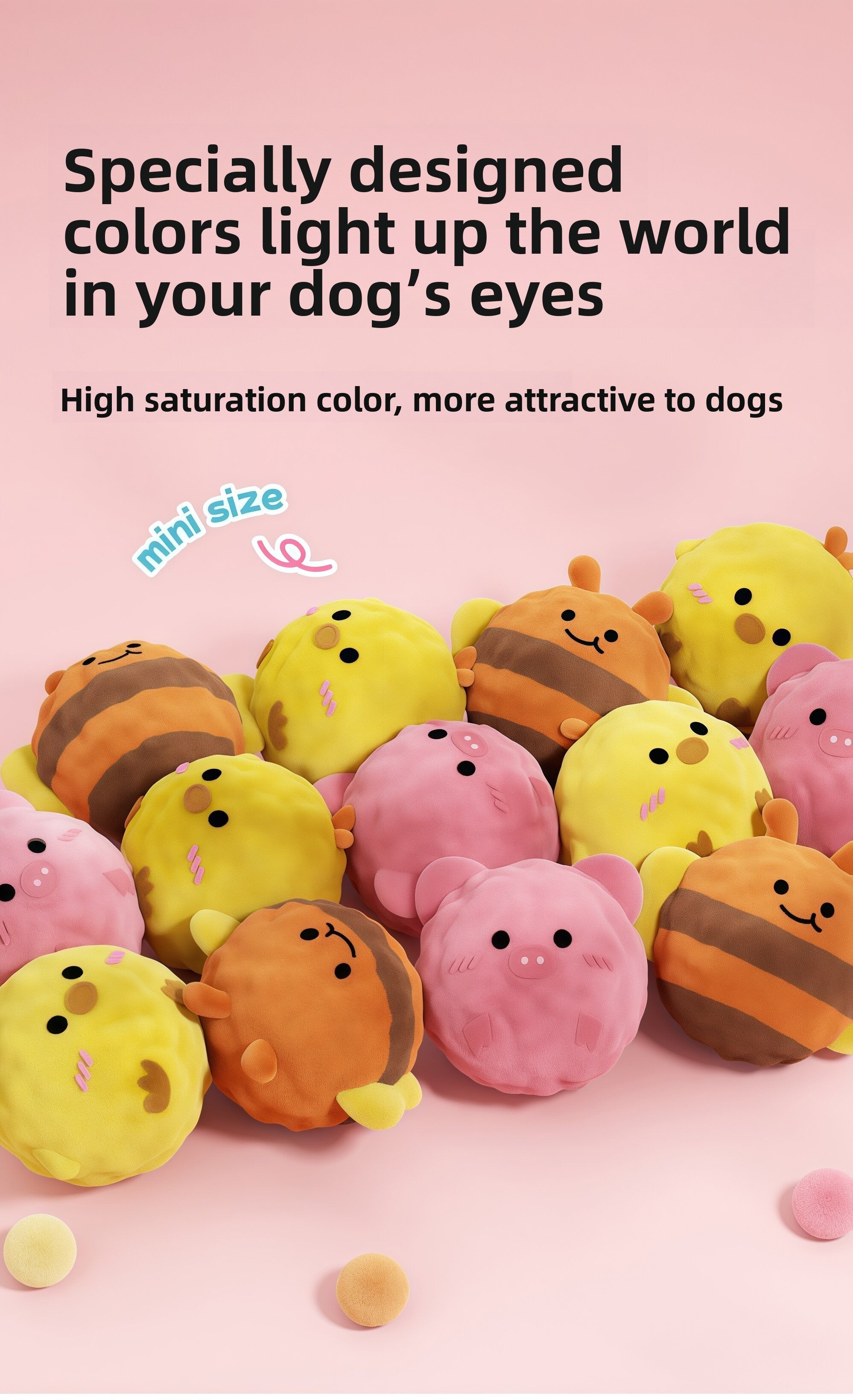 Dog Cartoon Toy Spiky Ball for Teething, Chewing, and Self-Entertainment