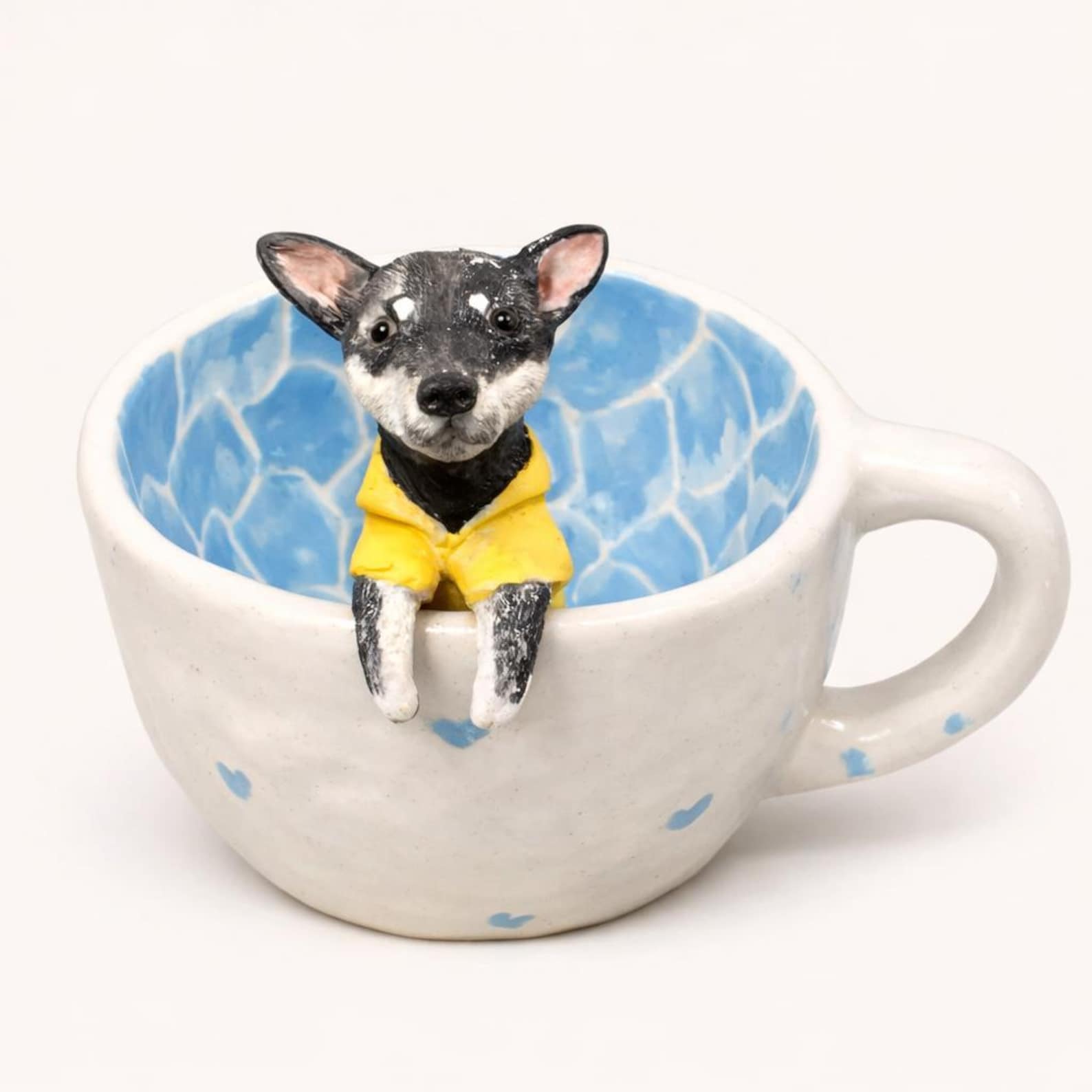 Custom Pet Portrait Coffee Mug, Personalized Dog/Cat Memorial Gift