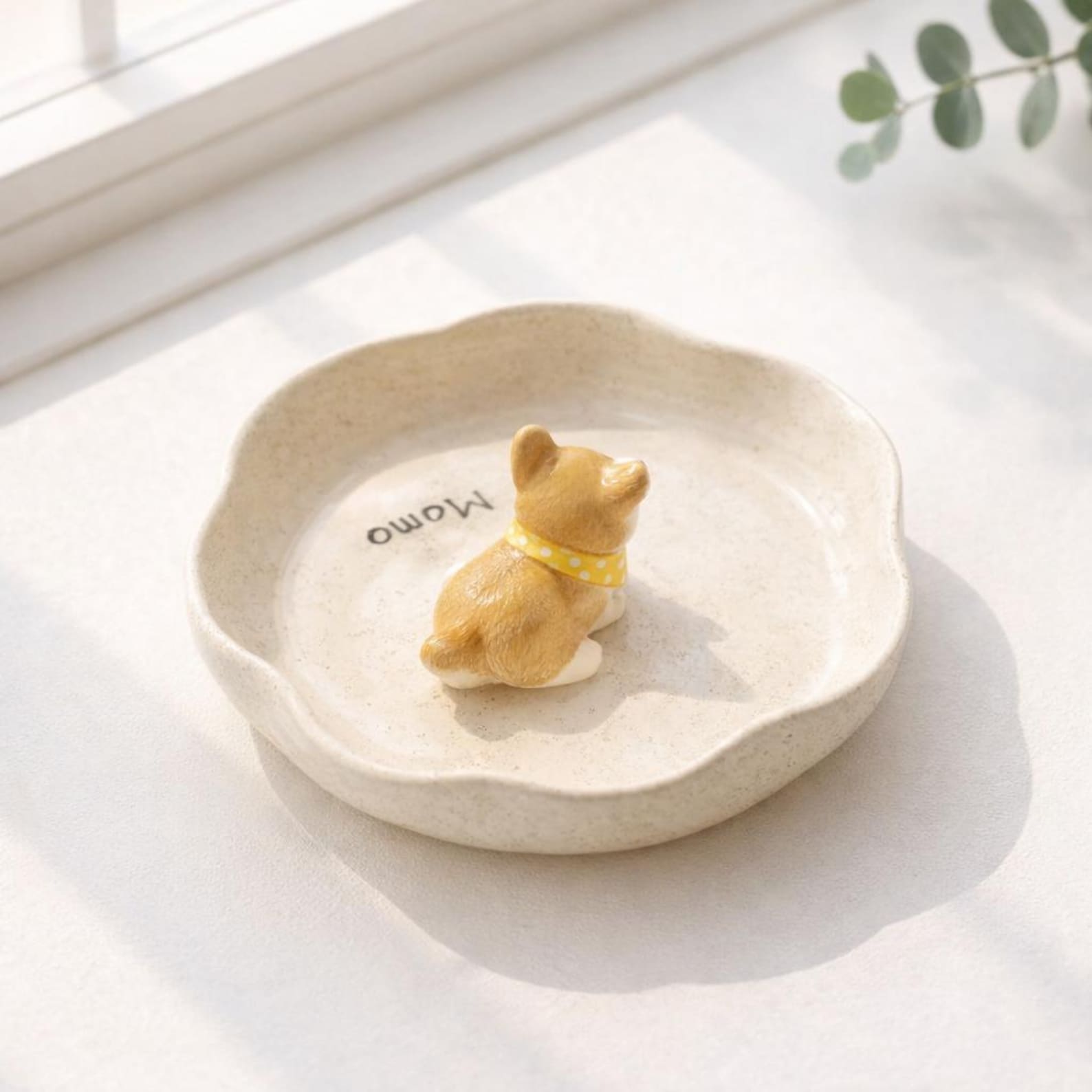Custom Pet Ring Dish, 3D Sculpted Dog Figurine Jewelry Tray, Handpainted Ceramic Sanctuary