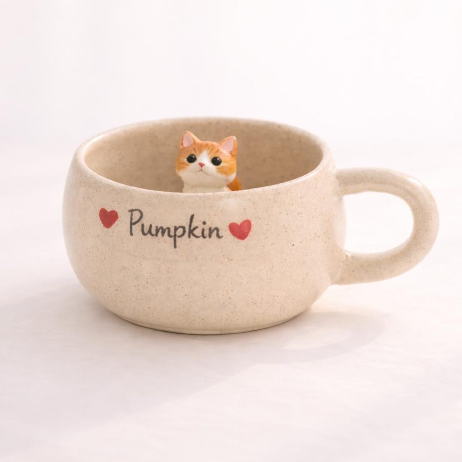 Personalized Peekaboo Cat Ceramic Mug, Custom Pet Coffee Cup, Handmade Animal Lover Gift