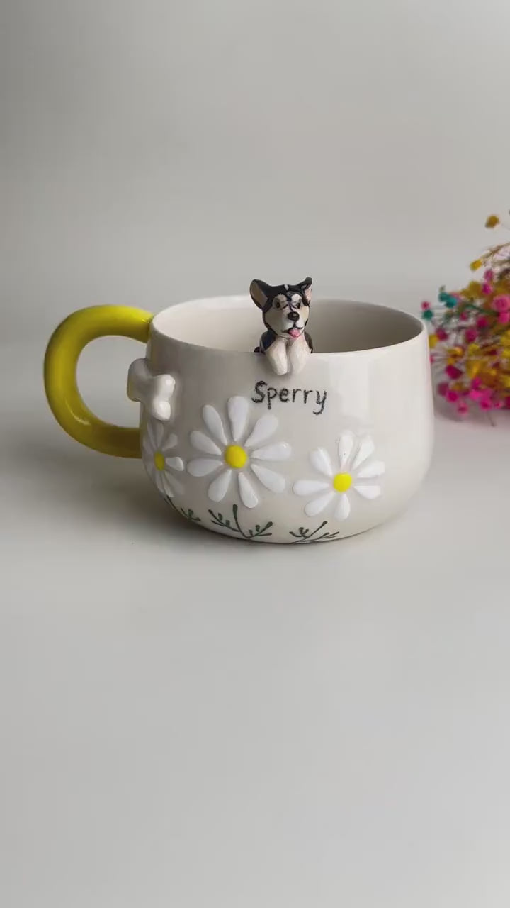 Personalized pet mug custom pet mug ceramic peekaboo mug/hidden animal coffee mug/Custom Cat and Dog Ceramic Mug/Gift For Dog Owner/dog mug