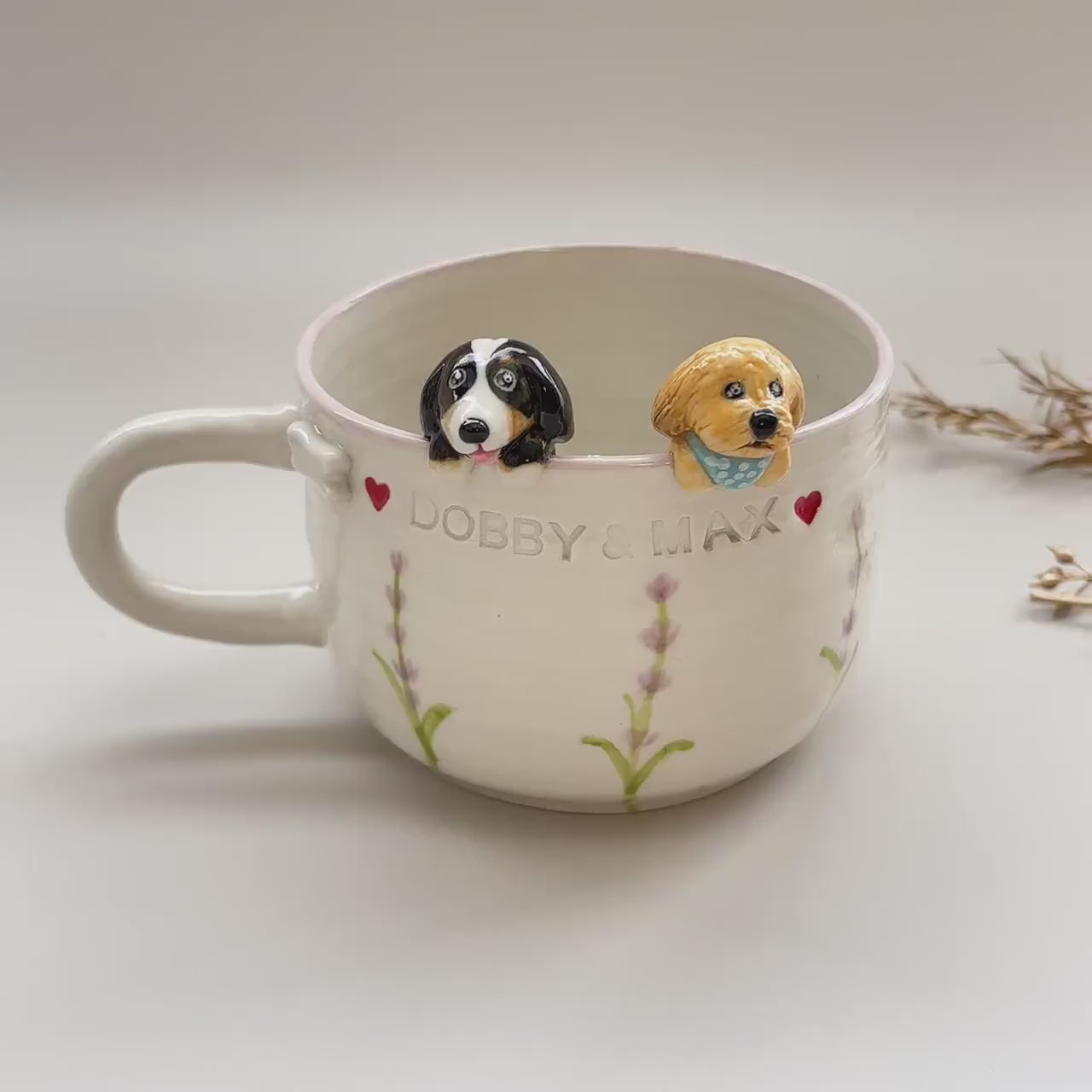 Personalized Pet Mug Custom Mug Pet idea Handmade Coffee Mug Gift for Pet Owner Cute Dog Cappuccino Mug Hidden Animal Mug peekaboo mug